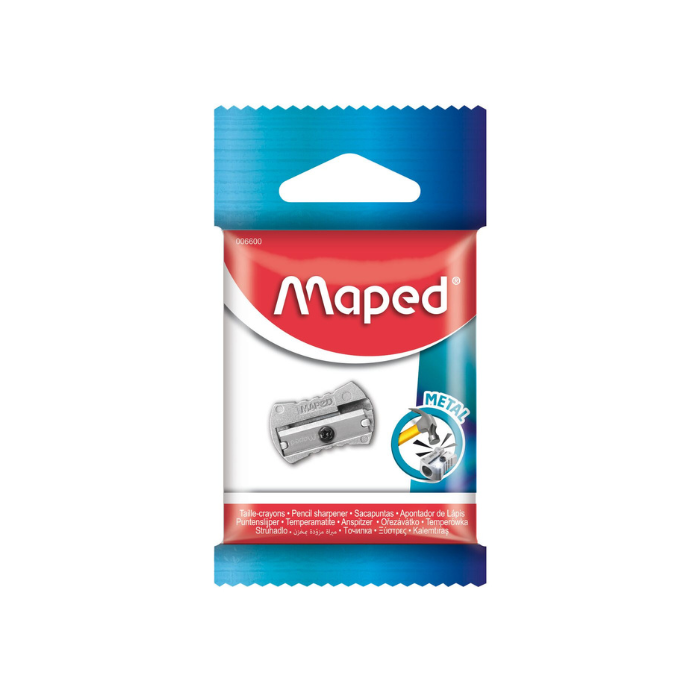 SACAPUNTAS DE METAL 1 HOYO EN BLISTER