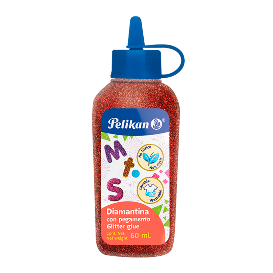 EGA C/ESCARCHA DIAMANTINA 60ML ROJO PAQ. 6