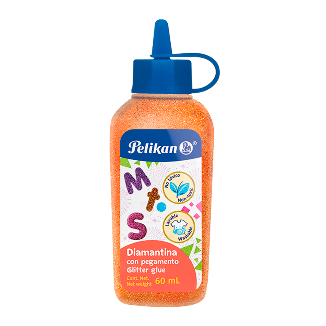 EGA C/ESCARCHA DIAMANTINA 60ML NARANJA PAQ. 6