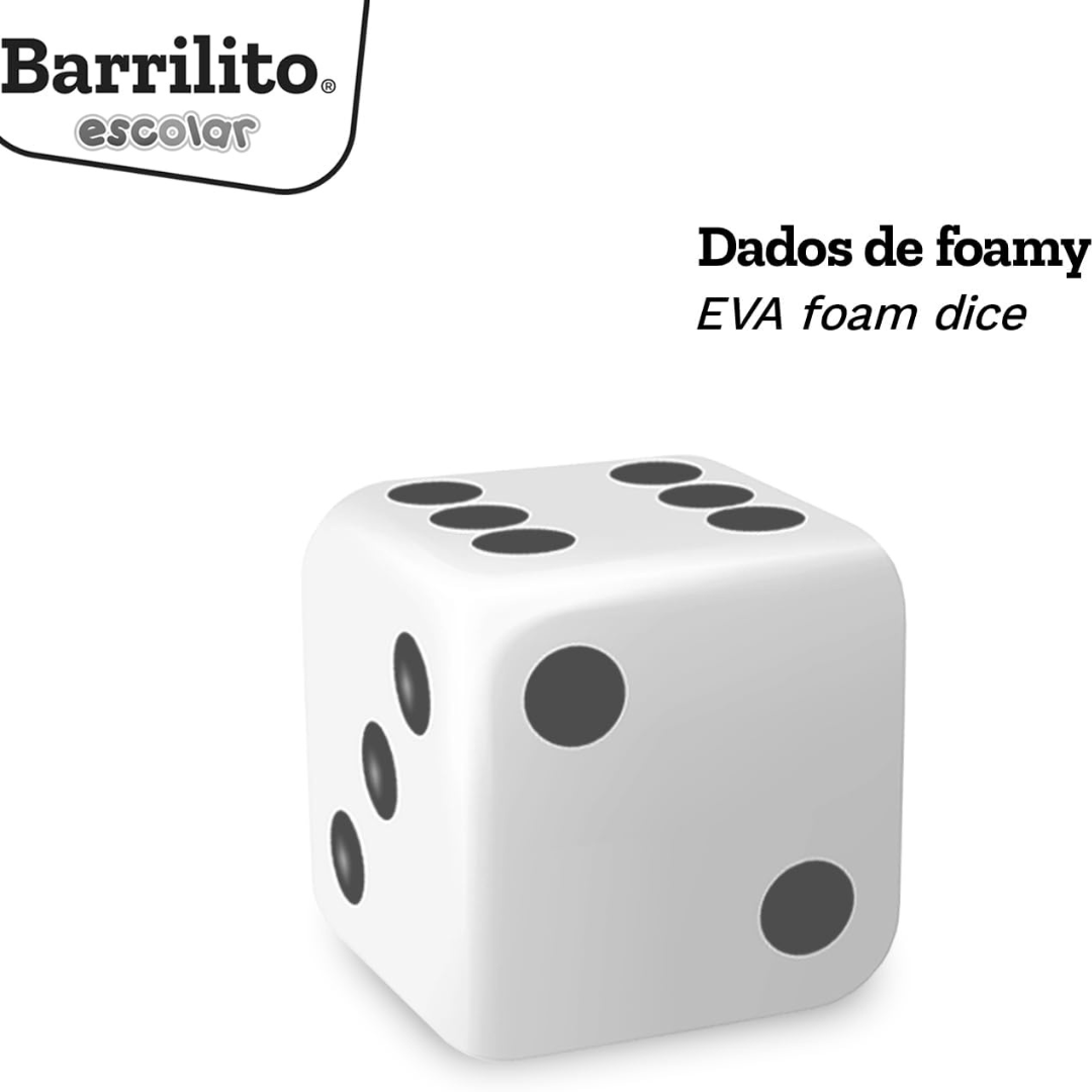 DADOS 50 mm COLOR BLANCO 12 pzas.