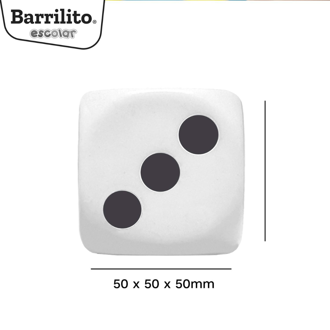 DADOS 50 mm COLOR BLANCO 12 pzas.