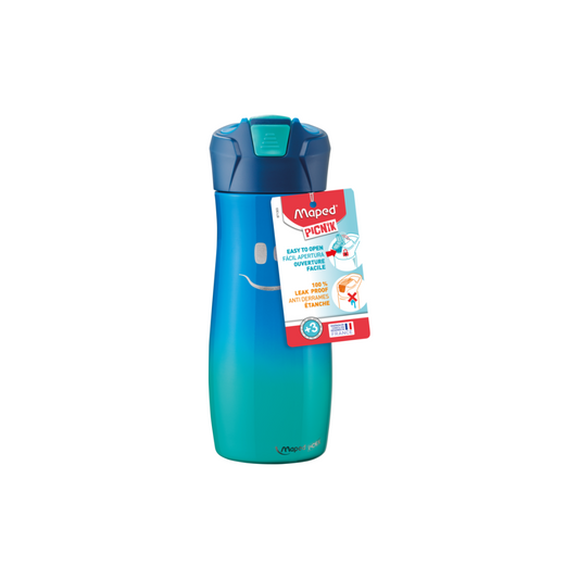 TERMOS PLASTICO P/AGUA PARA NIÑOS 580ML AZUL
