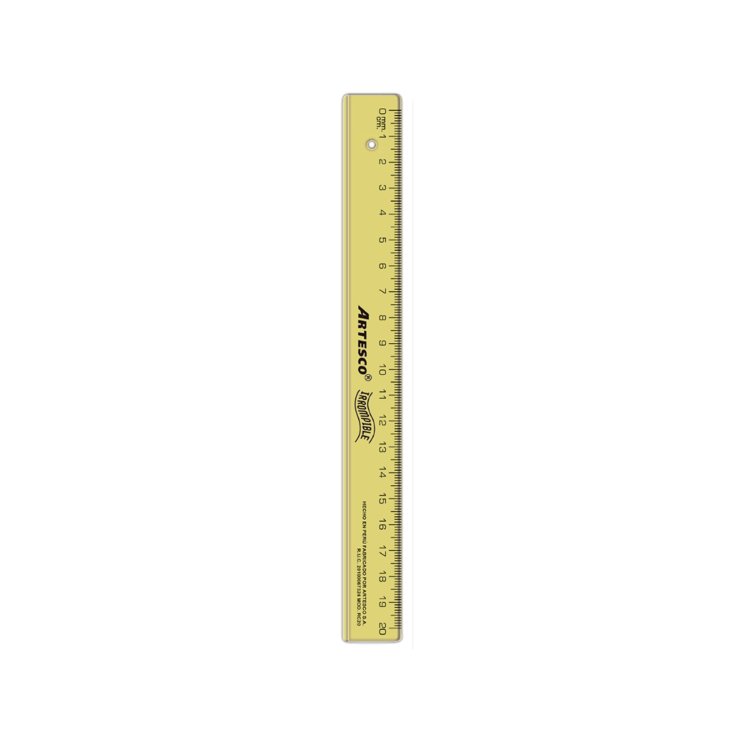 REGLAS PLASTICAS 8"/20CM IRROMPIBLES Col.Surt.