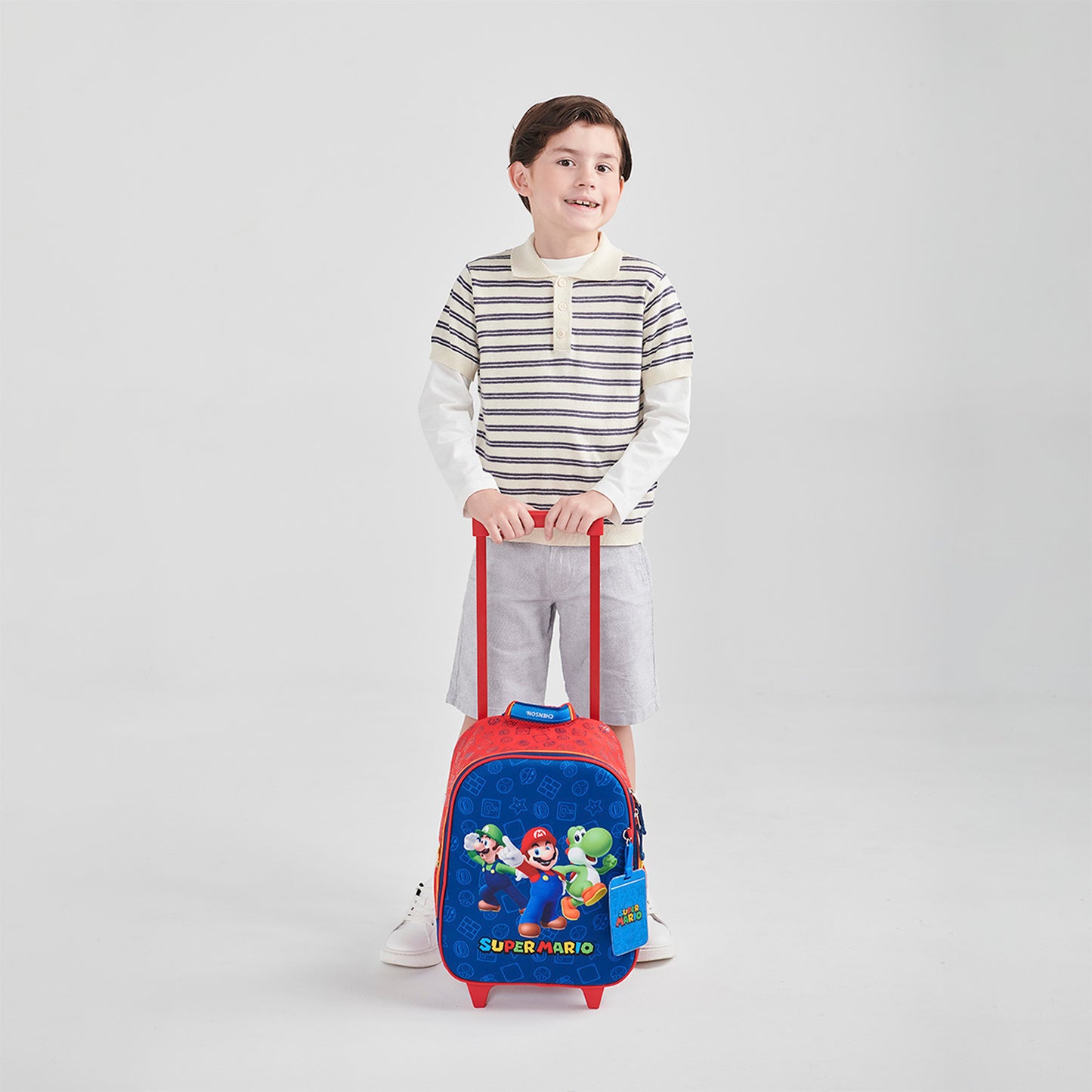 MOCHILA C/RUEDA CHENSON PEQ. MARIO B.GRONSHI AZUL XXV