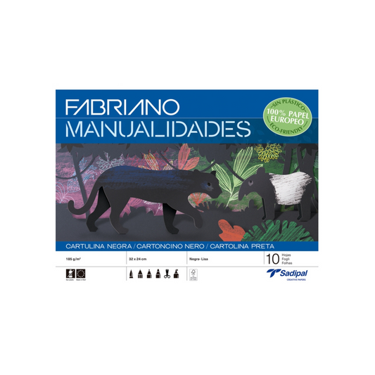 BLOCK DE CARTULINAS P/MANUALIDADES 10H NEGRO