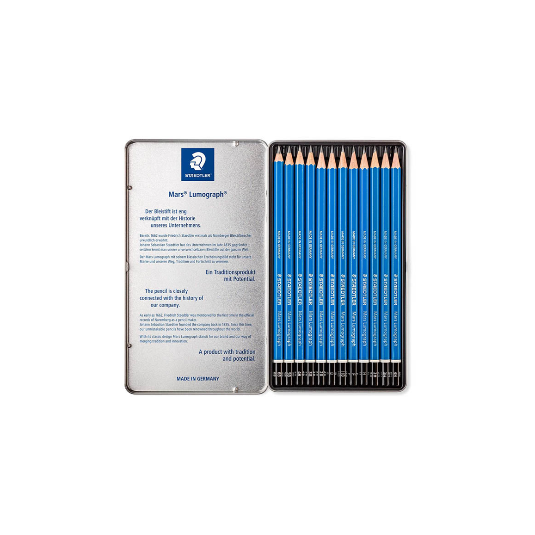 JUEGO LAPICES GRAFITO 12/1 (6b,5b,4b,3b,2b,B,F,H...)