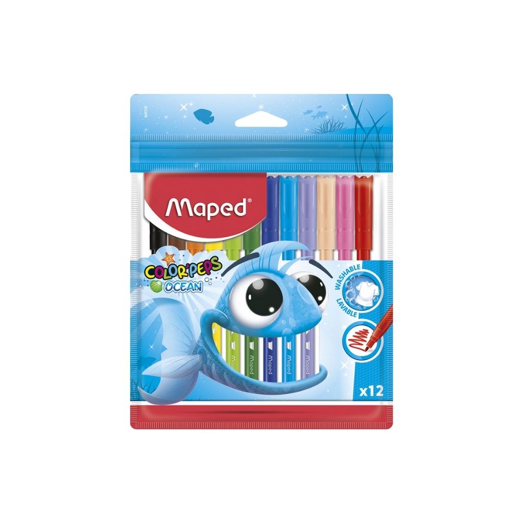 JUEGO DE MARCADORES COLOR PEPS OCEAN 12/1 BL PAQ. 12