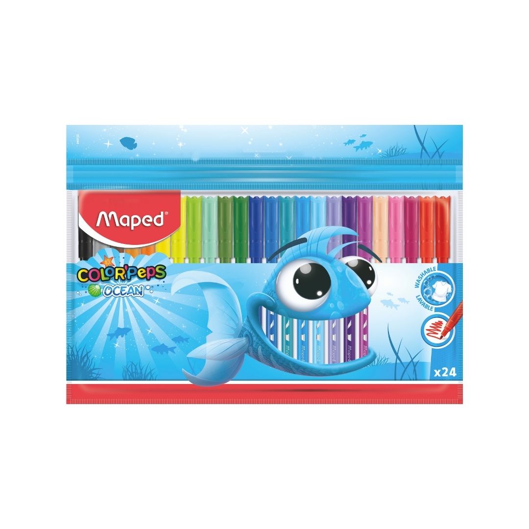 JUEGO DE MARCADORES COLOR PEPS OCEAN 24/1 BL PAQ. 12
