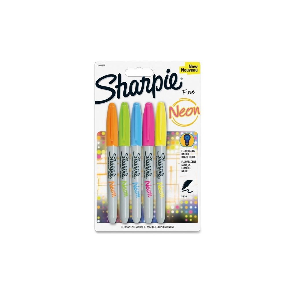JUEGO DE FELPAS SHARPIE FINA NEON 5/1 SURT. PAQ. 6