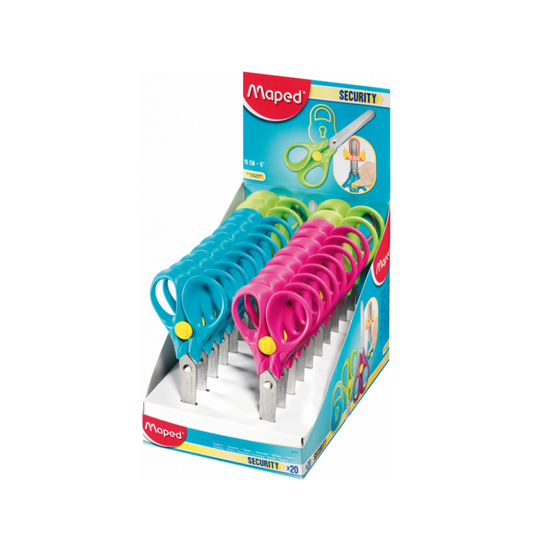 TIJERA ESCOLAR 5" C/SEGURIDAD Display