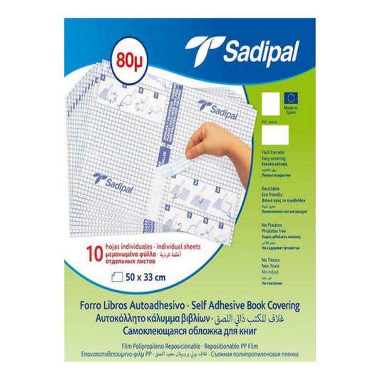 FORRO FACIL PARA CUADERNOS Y LIBROS  (35 X 50)cms 80G 10H