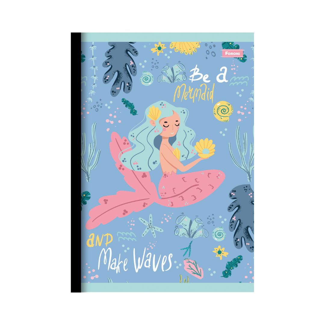 CUADERNO COSIDO 200 PAG. MERMAIDS SEREIA