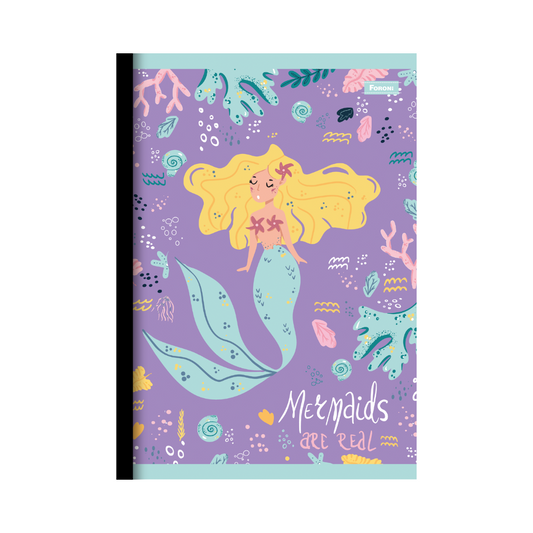 CUADERNO COSIDO 200 PAG. MERMAIDS SEREIA