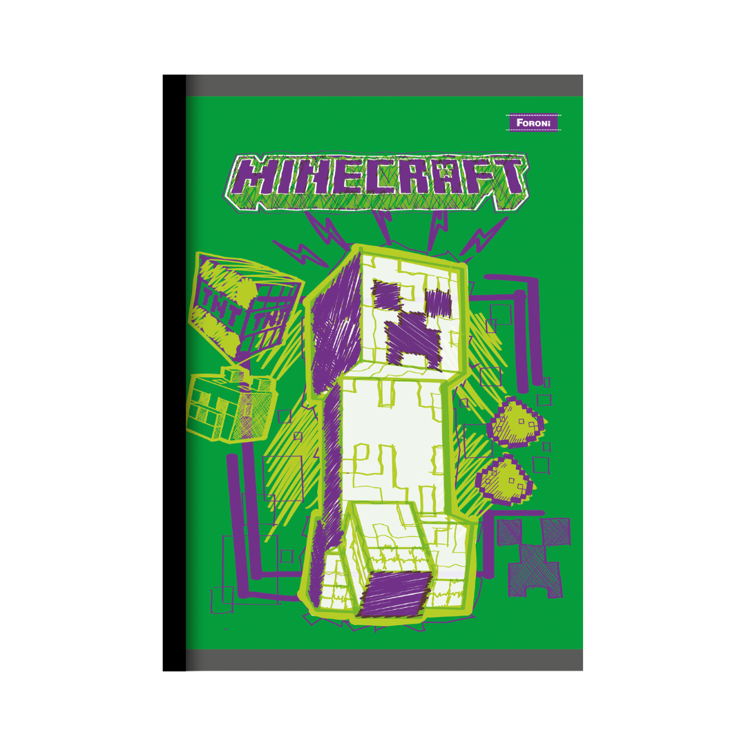 CUADERNO COSIDO 200 PAG. MINECRAFT