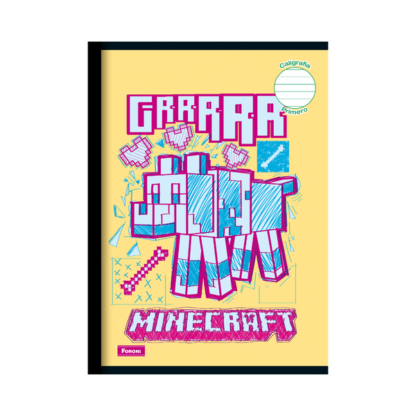 CUADERNO COSIDO 200 PAG. MINECRAFT CAL. 1ER