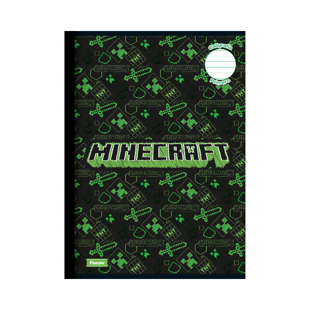 CUADERNO COSIDO 200 PAG. MINECRAFT CAL. 1ER