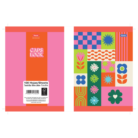 CUADERNO COSIDO 200 PAG. COMPOSITION CAPS LOCK