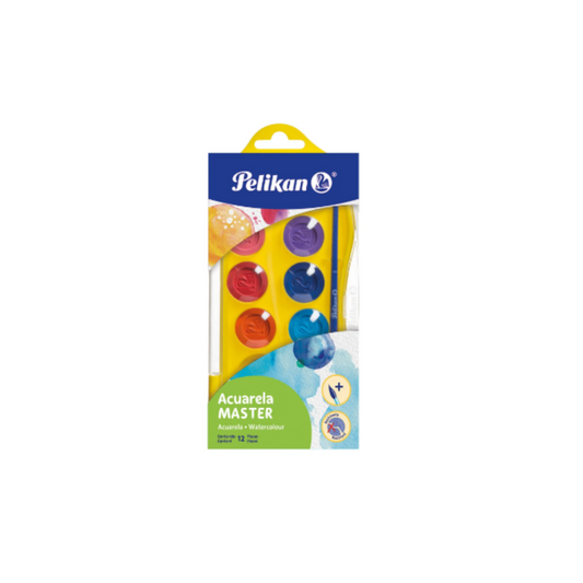 JUEGO ACUARELA 12 COLORES MASTER