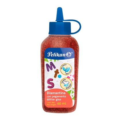 EGA C/ESCARCHA DIAMANTINA 60ML ROJO PAQ. 6