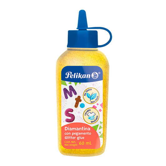 EGA C/ESCARCHA DIAMANTINA 60ML AMARILLO  CLARO