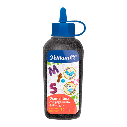 EGA C/ESCARCHA DIAMANTINA 60ML NEGRA