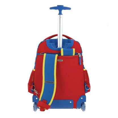 MOCHILA CON RUEDAS GRANDE AZUL MARIO BROS MUSH XXIV