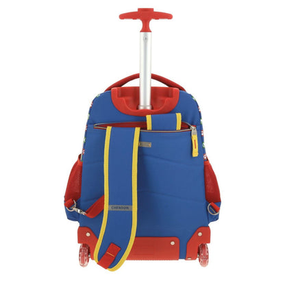 MOCHILA CON RUEDAS GRANDE AZUL MARIO BROS ARMIN XXIV
