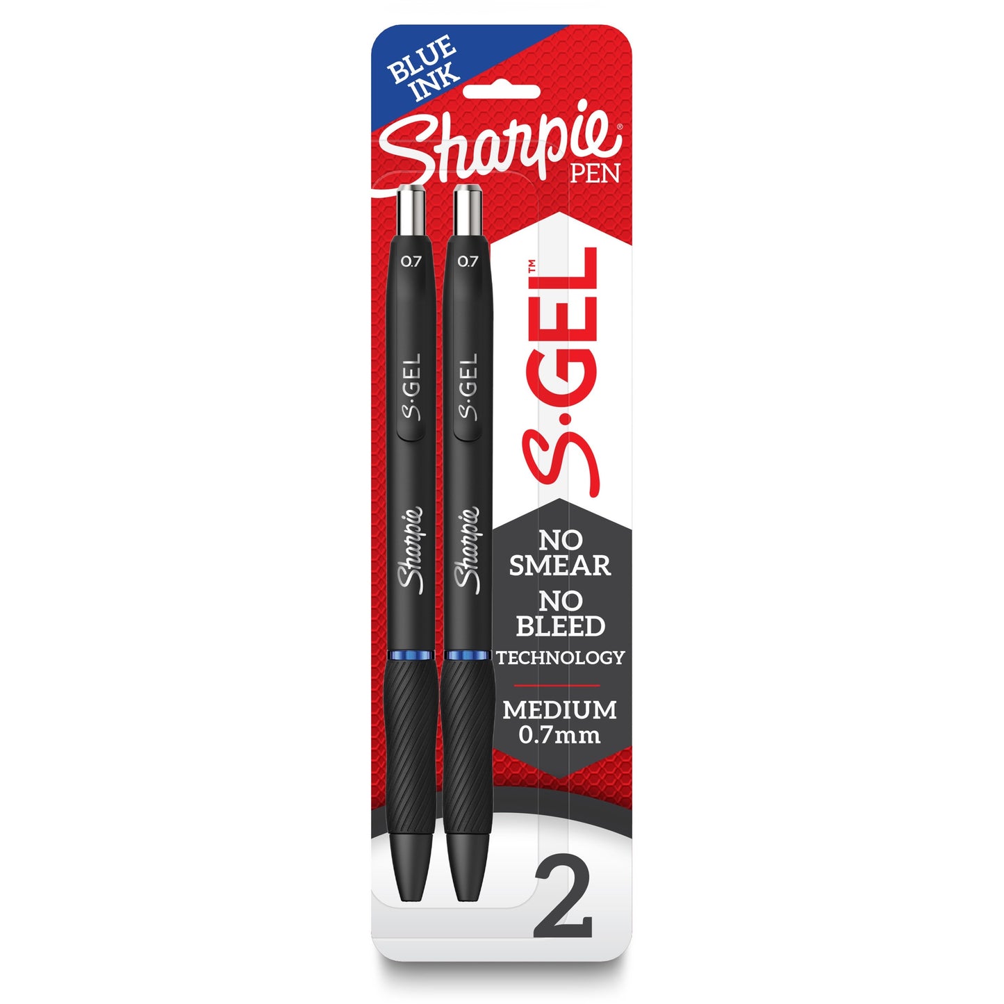 BOLIGRAFOS SHARPIE RT 0.7MM S-GEL 2/1 AZUL INK BLISTER