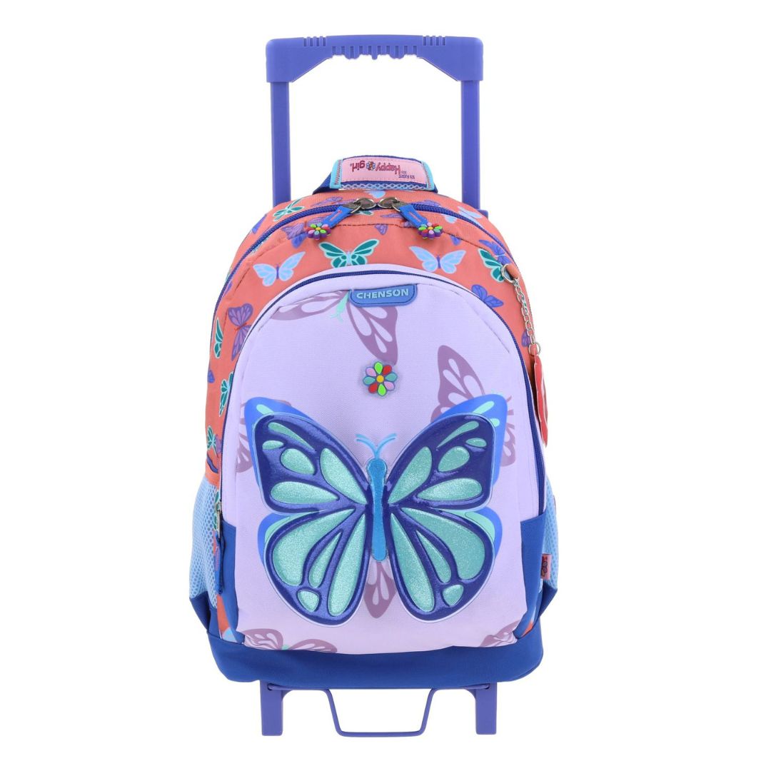 MOCHILA CON RUEDAS GRANDE AZUL HAPPY GIRL BUTER XXIV