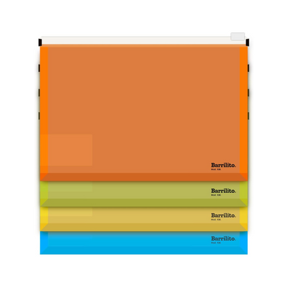 SOBRE PLASTICO C/CIERRE BARRILITO OFICIO TRANSPARENTE