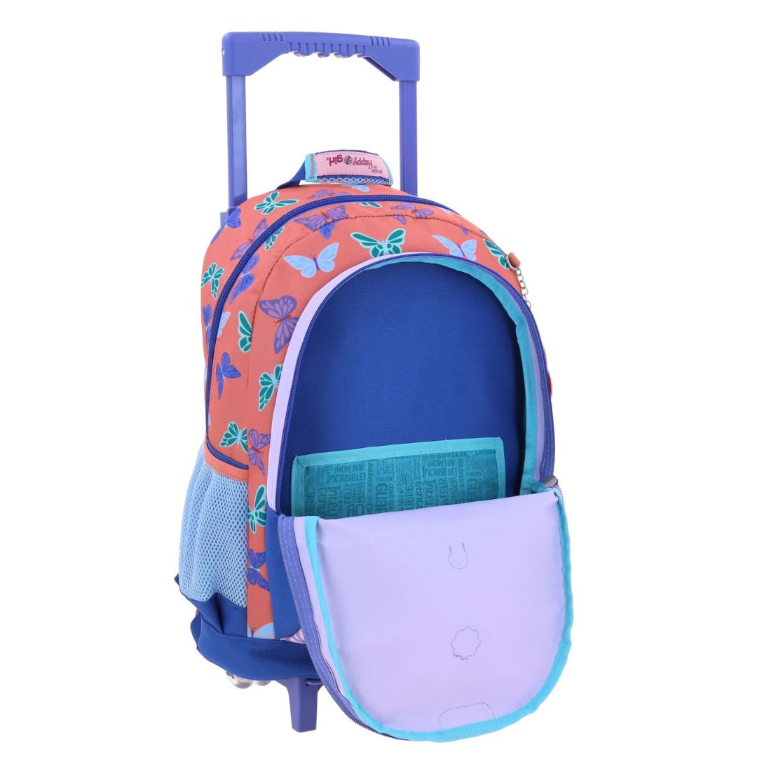 MOCHILA CON RUEDAS GRANDE AZUL HAPPY GIRL BUTER XXIV