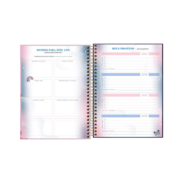 AGENDA DIARIA EN ESPIRAL 2024 PLANNER CAPRICHO M7