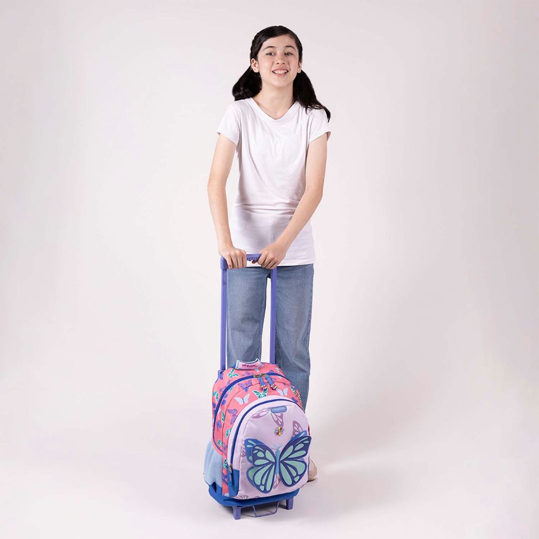 MOCHILA CON RUEDAS GRANDE AZUL HAPPY GIRL BUTER XXIV