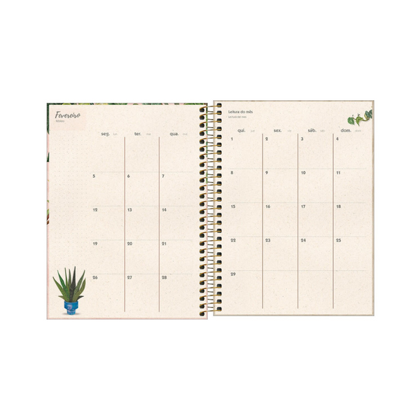 AGENDA DIARIA EN ESPIRAL 2024 PLANNER NATURALI M7