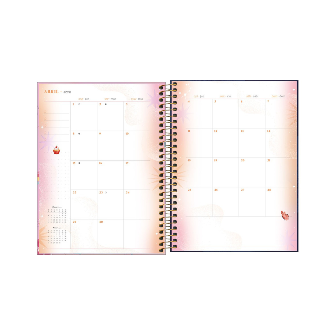 AGENDA DIARIA EN ESPIRAL 2024 PLANNER CAPRICHO M7