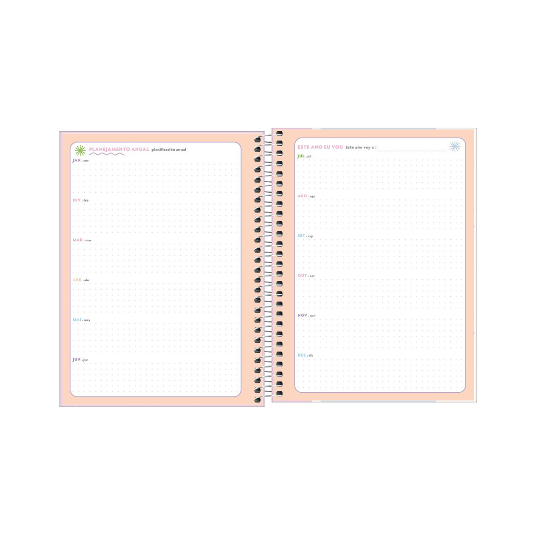 AGENDA DIARIA EN ESPIRAL 2024 PLANNER HAPPY M7