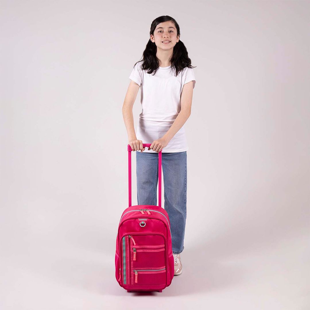 MOCHILA C/RUEDAS CHENSON GRANDE CHEY ROSA XXIV