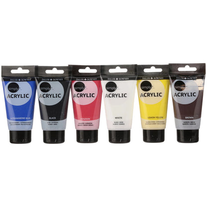 JUEGO DE ACRILICA SIMPLY 75 ML 6/1 BLISTER