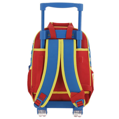 MOCHILA CON RUEDAS CHICA AZUL MARIO BROS MUSH XXIV