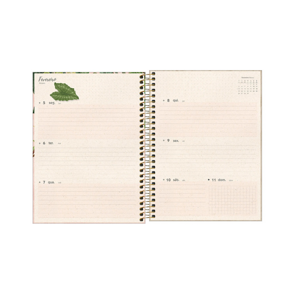 AGENDA DIARIA EN ESPIRAL 2024 PLANNER NATURALI M7