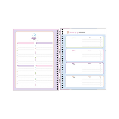 AGENDA DIARIA EN ESPIRAL 2024 PLANNER HAPPY M7