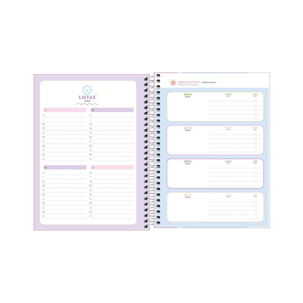 AGENDA DIARIA EN ESPIRAL 2024 PLANNER HAPPY M7