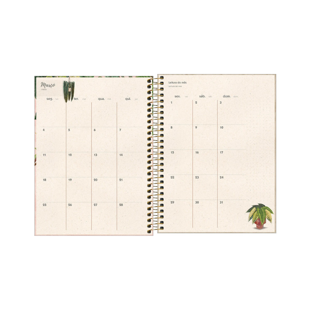 AGENDA DIARIA EN ESPIRAL 2024 PLANNER NATURALI M7