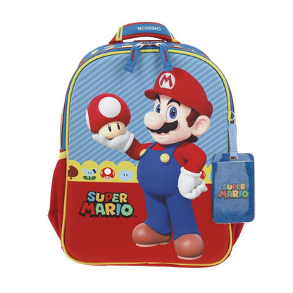 MOCHILA CHICA AZUL MARO BROS MUSH XXIV