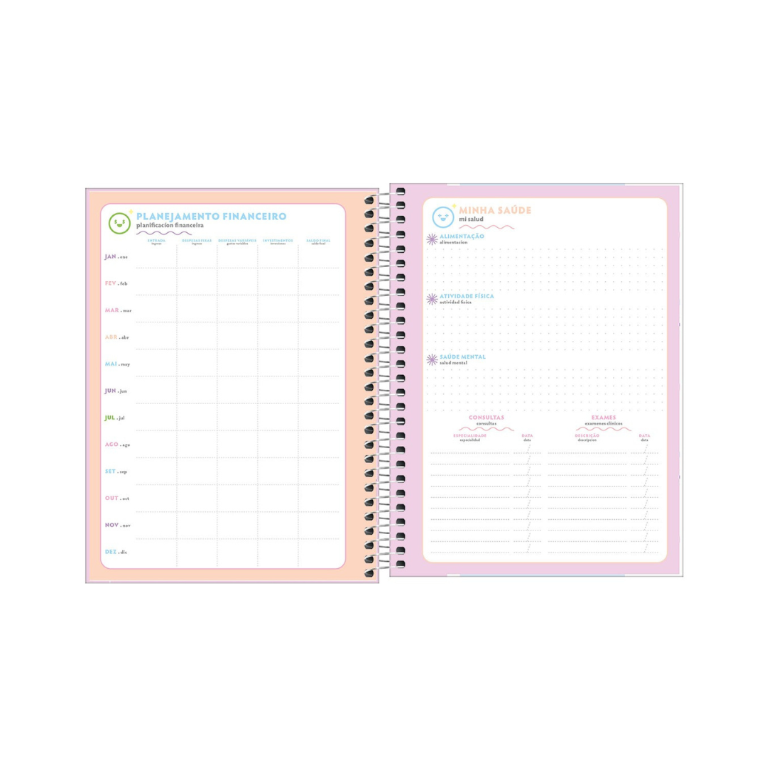 AGENDA DIARIA EN ESPIRAL 2024 PLANNER HAPPY M7
