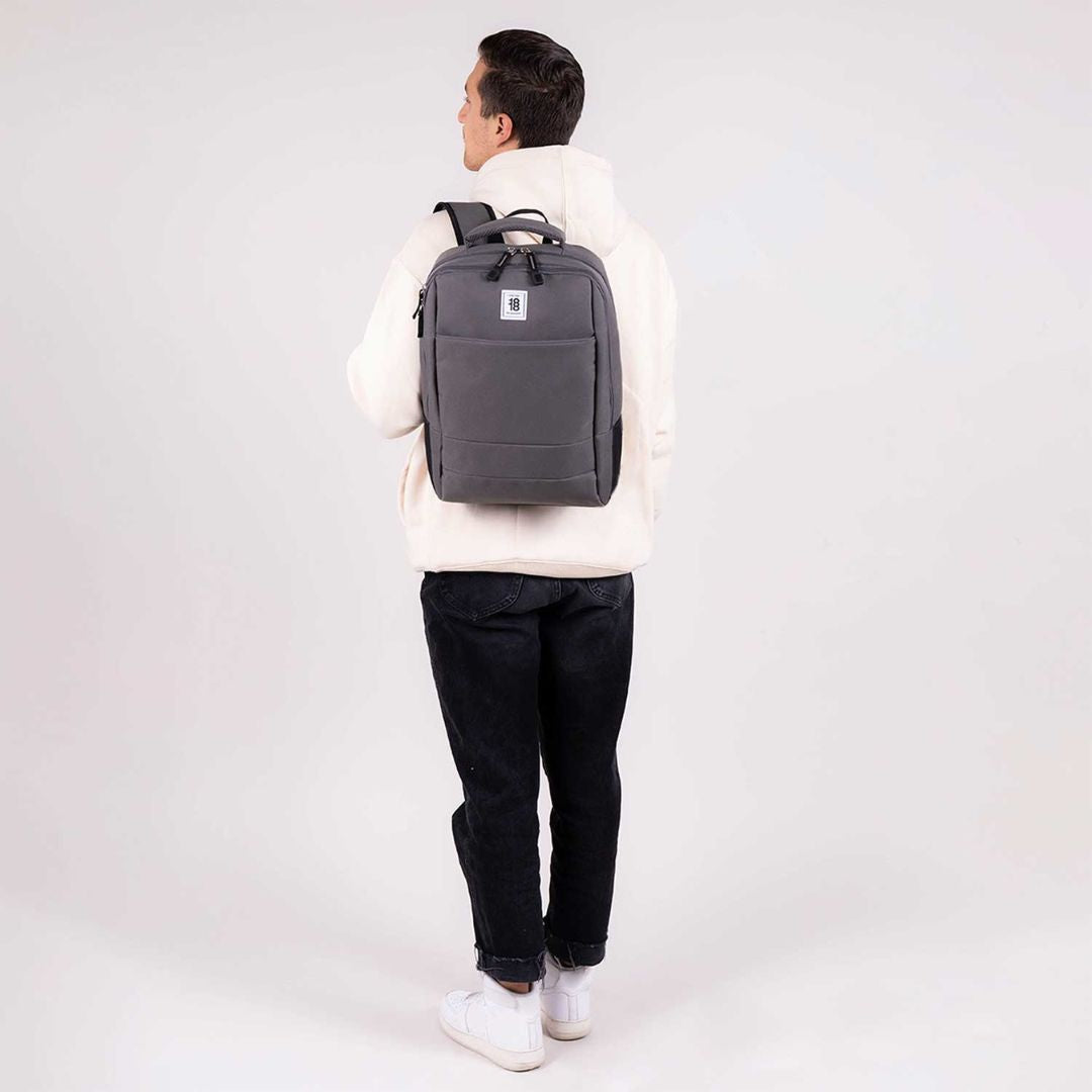 MOCHILA C/PORTA LAPTOP CHENSON GRANDE 1818 WYNN GRIS XXIV
