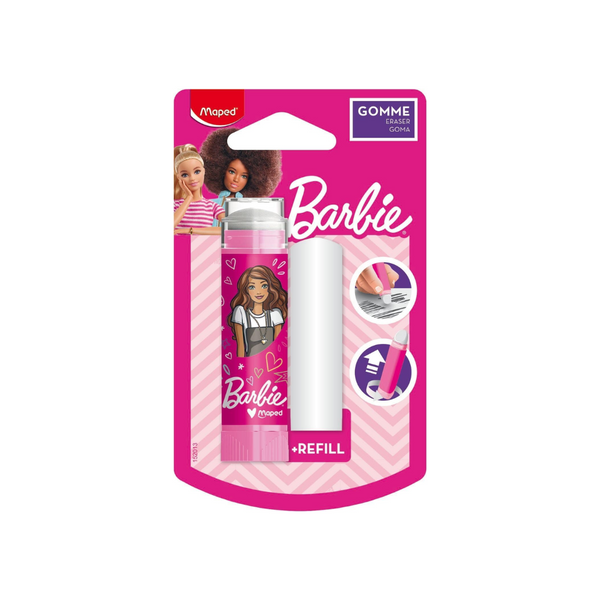 GOMAS DE BORRAR TUBO BARBIE BLISTER