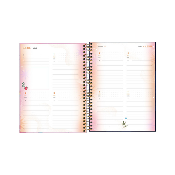 AGENDA DIARIA EN ESPIRAL 2024 PLANNER CAPRICHO M7