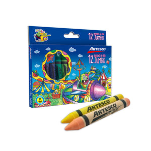 ARTESCO JUEGO CRAYONES DE CERA JUMBO 12/1