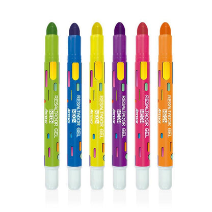 JUEGO DE CRAYONES  RESALTDOR NEON 6/1 BLISTER